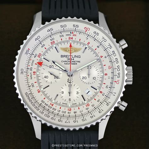 pre-owned breitling watches with cream colored dials|used Breitling watch for sale.